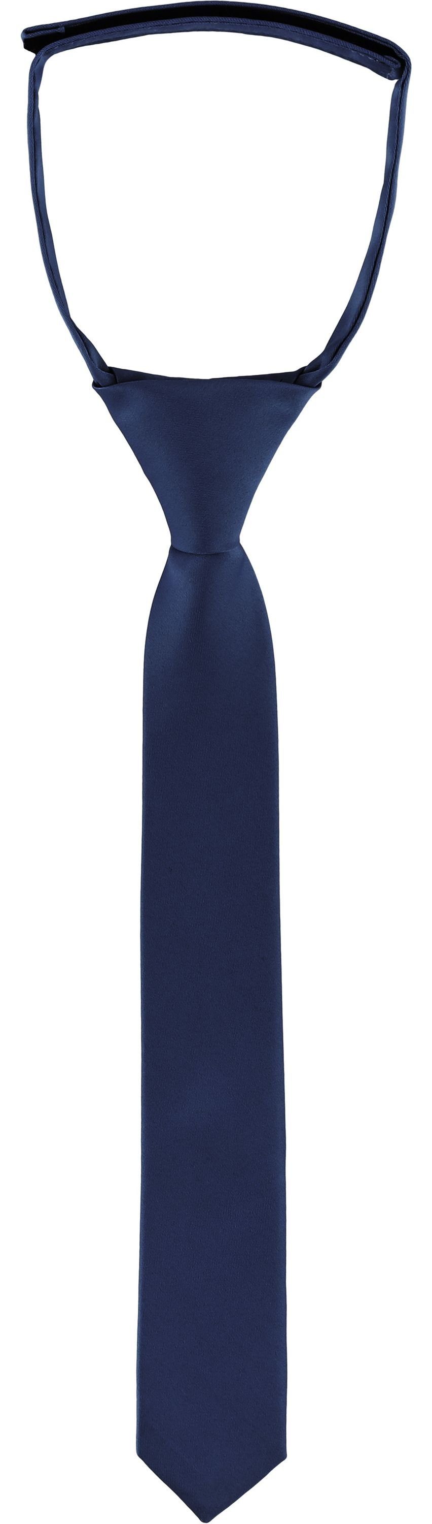 Krawatte Ladeheid x 1-St) 4cm) (31cm Jungen Kinder KJ (Set, Navyblau Krawatte