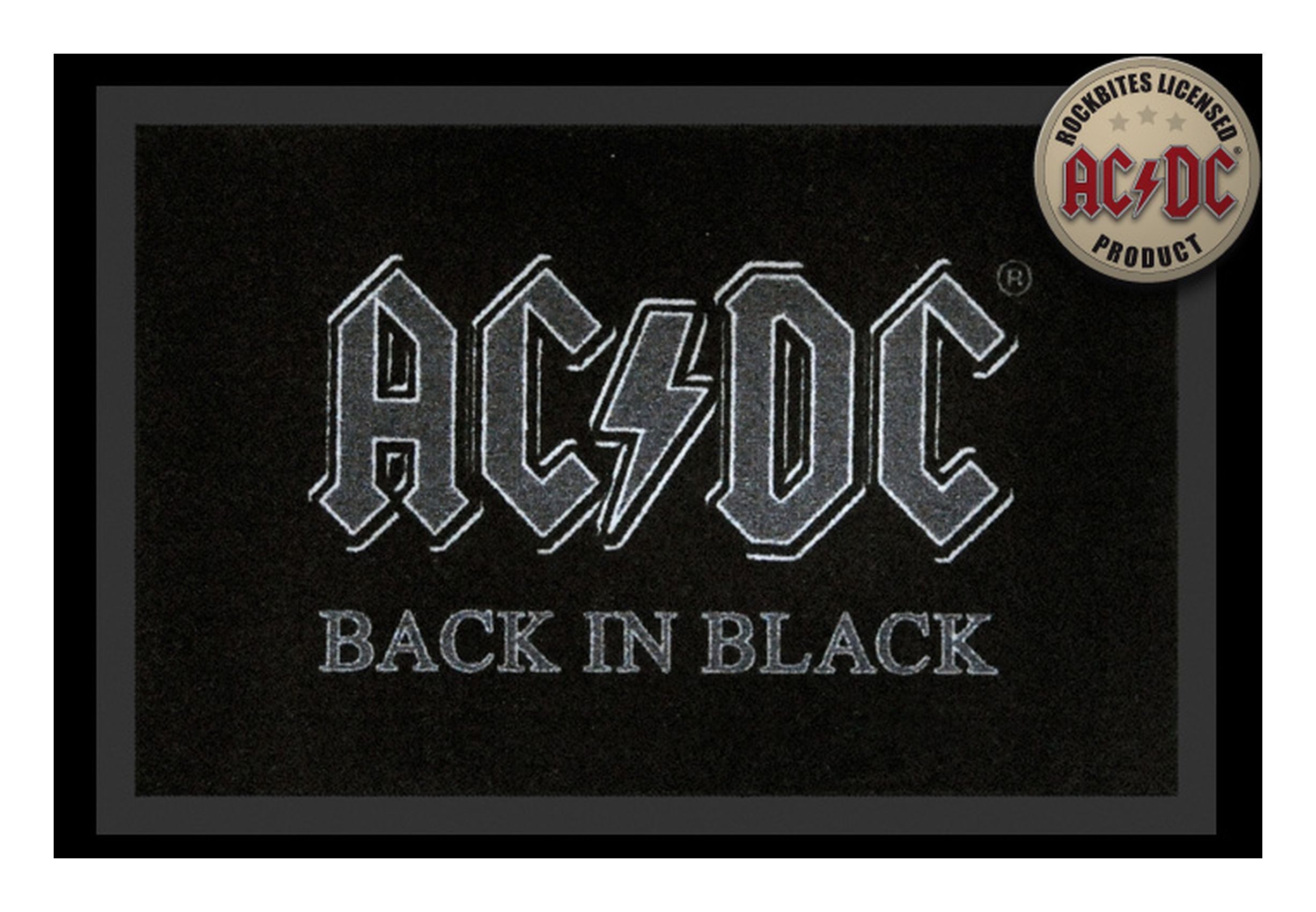Rockbites Fußmatte Rockbites - Fußmatte Türmatte "AC/DC - Back In Black" Schwarz Nr. 22
