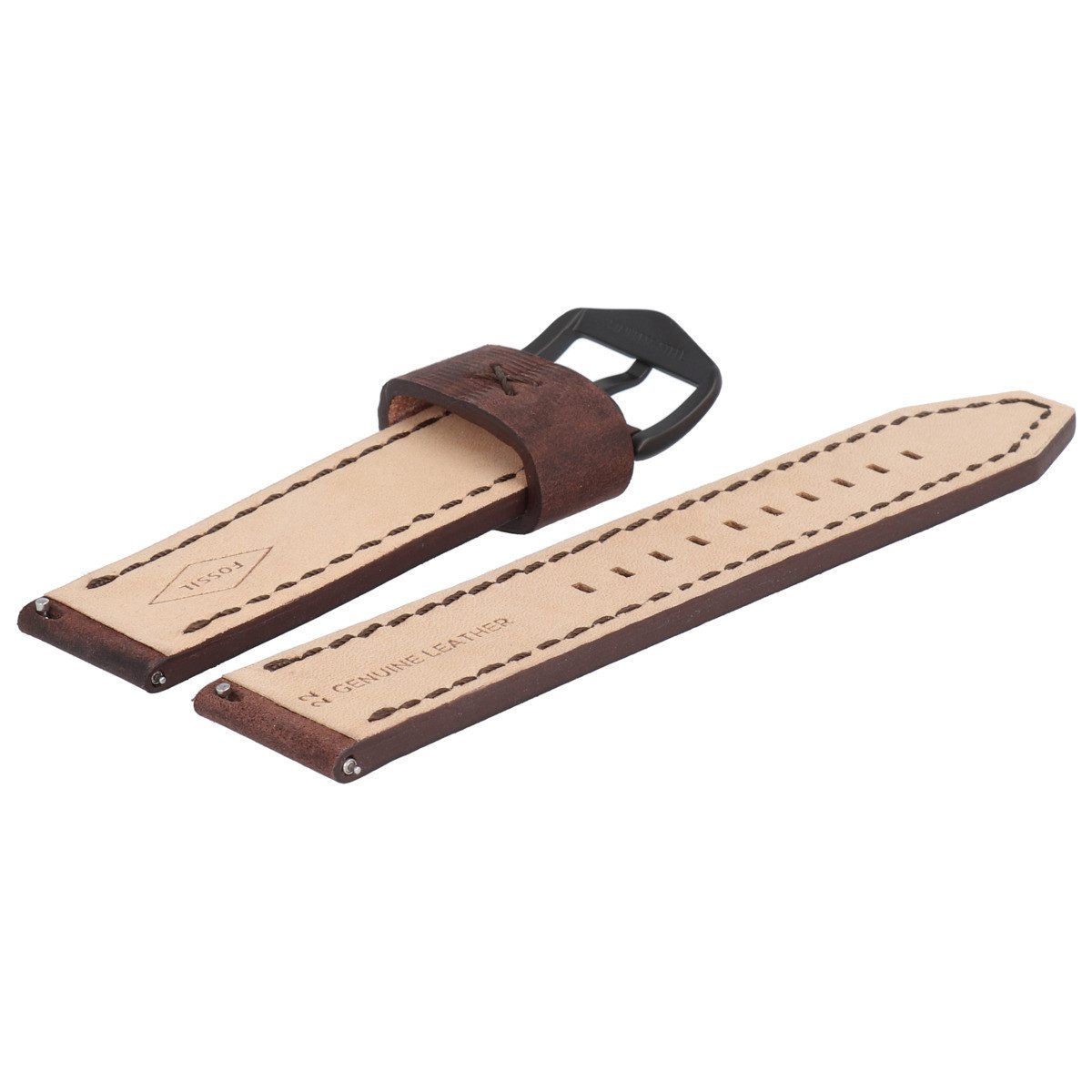 Fossil Uhrenarmband 22mm Leder Braun FS-5251SET LB-FS5251SET – Bild 4 von 5