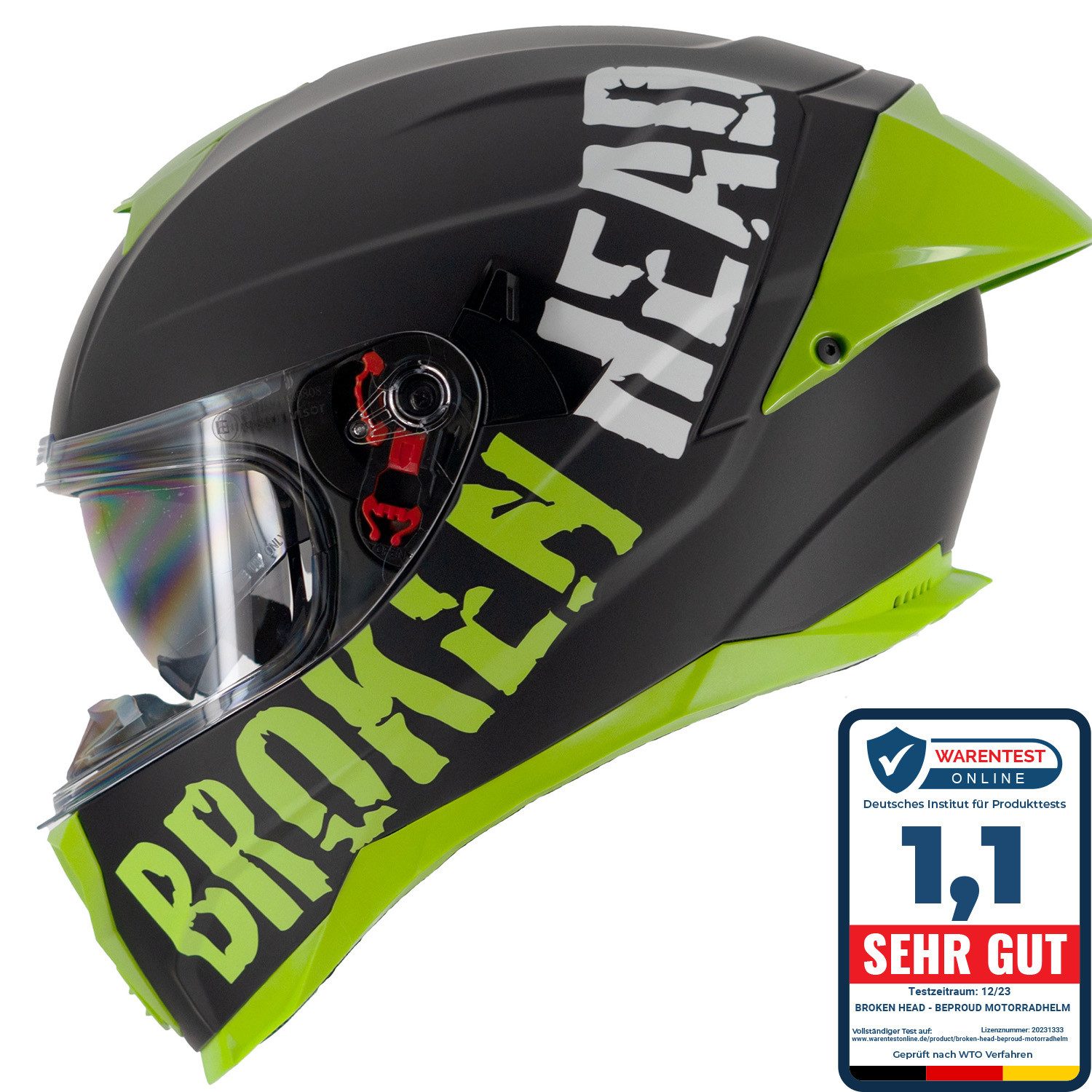 Motorradhelm BeProud Pro Sport Grün