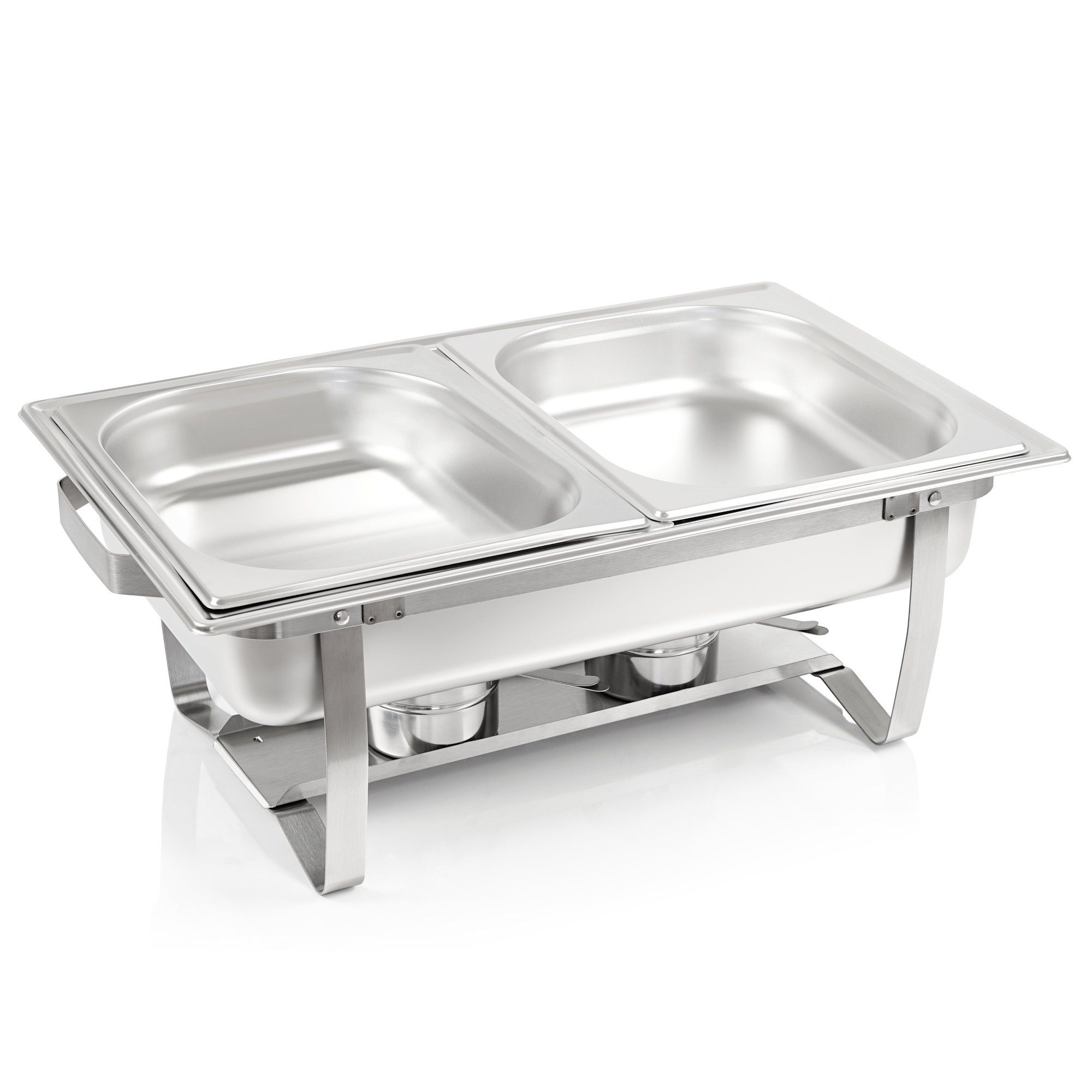 Mahlzeit Speisenwärmer Chafing dish "Nizza" mit 2x 1/2 GN Warmhaltebehälter Essen, Wärmebehäl, (1-tlg)