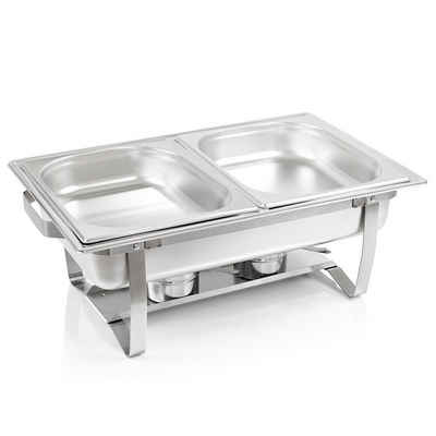 Mahlzeit Speisenwärmer Chafing dish "Nizza" mit 2x 1/2 GN Warmhaltebehälter