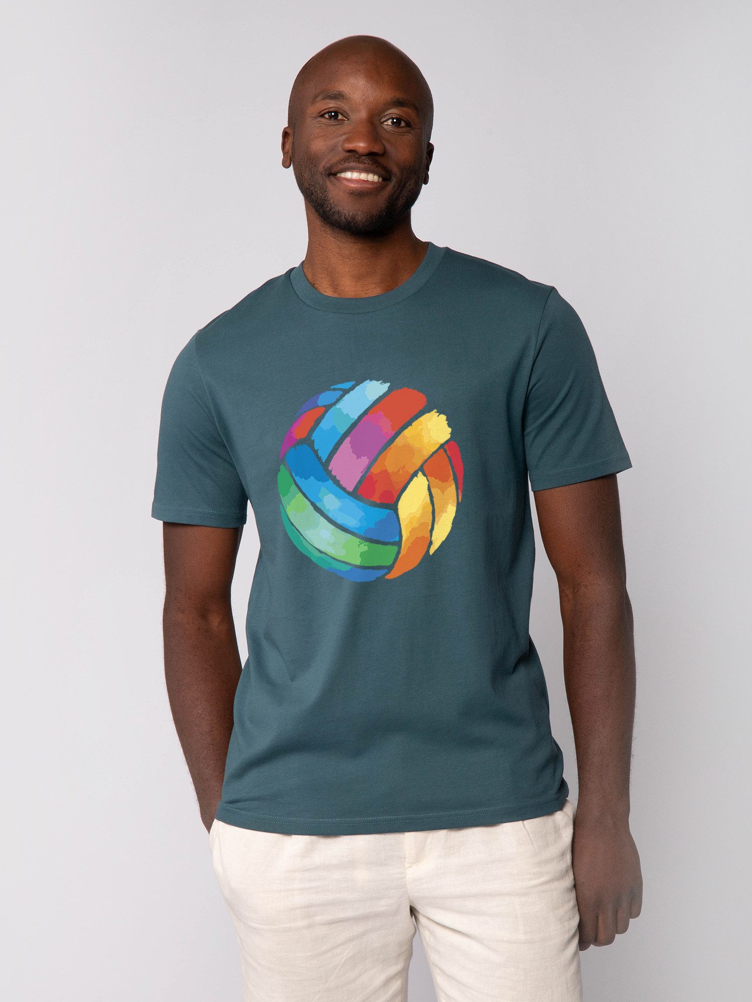 wat? Apparel T-Shirt Volleyball in Watercolor