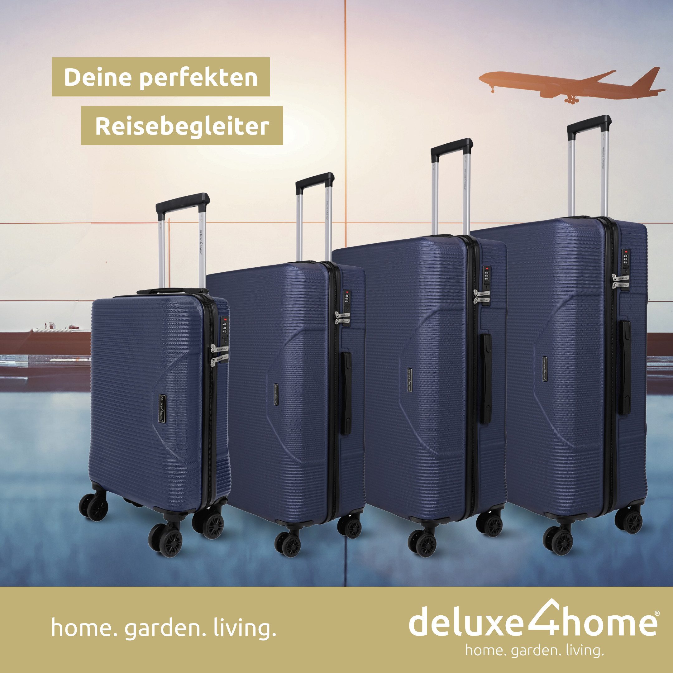 deluxe4home Kofferset Reisekoffer ABS-Hartschalenkoffer I Reisetasche günstig online kaufen