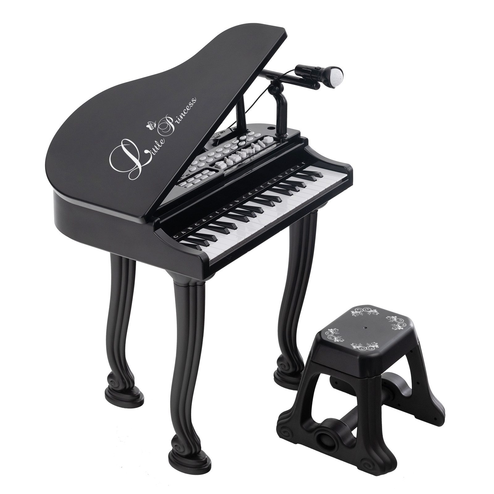 COSTWAY Spielzeug-Musikinstrument 37 Tasten Keyboard, mit Hocker & Mikrofon günstig online kaufen