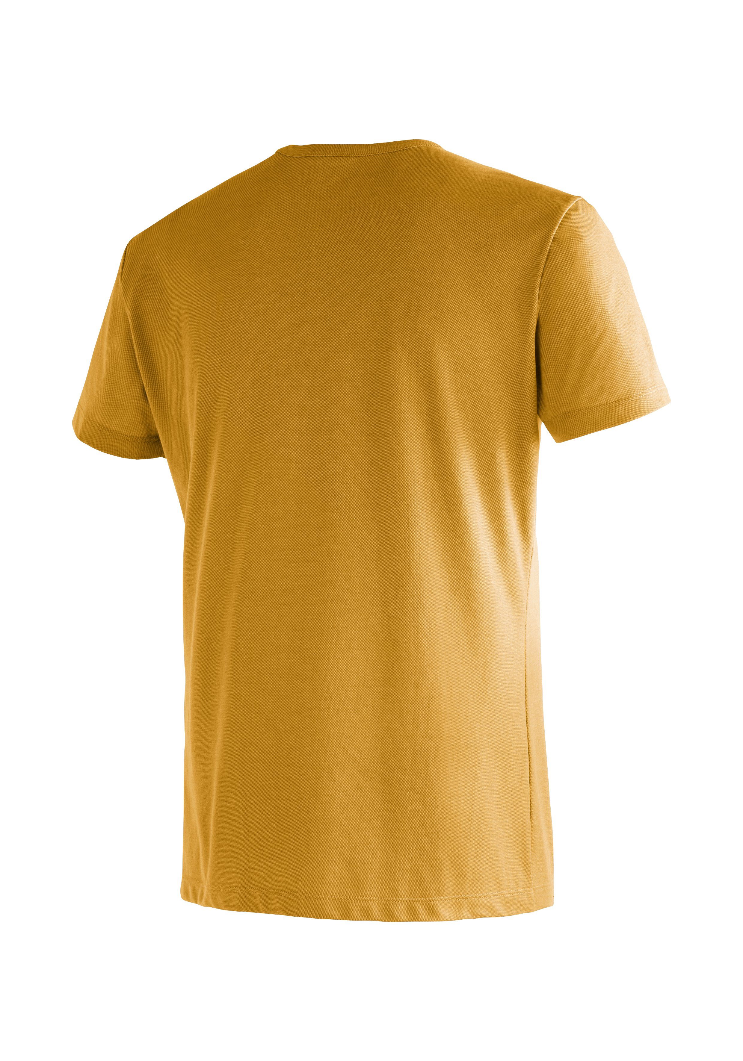 17 Burgeis mit M Maier Herren Wandern T-Shirt dunkelorange Kurzarmshirt für und Sports Print Freizeit
