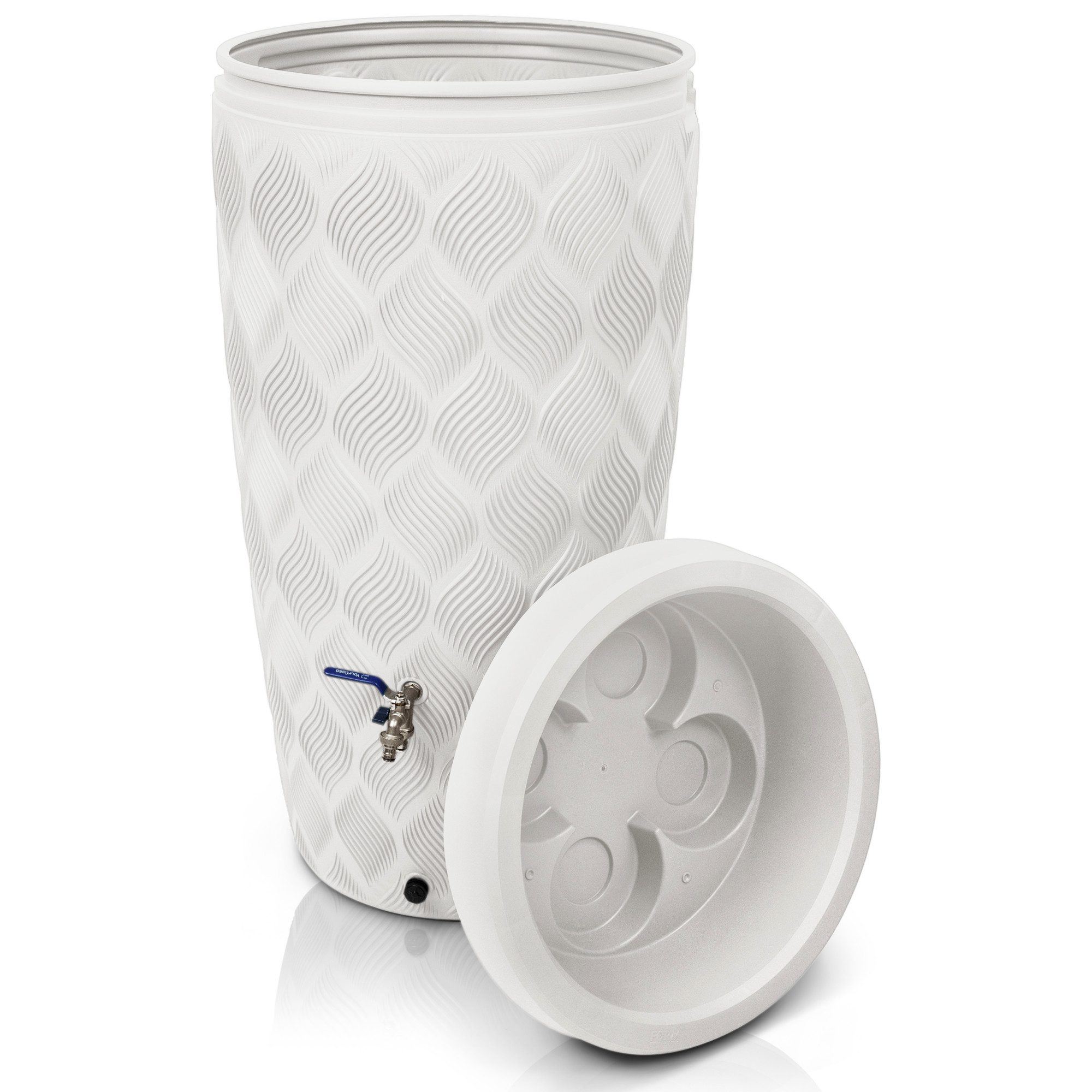 Thumbnail - YourCasa Regentonne YourCasa Regentonne 240L [Seabreeze] Regenfass Regenwassertonne, Durchmesser unten: 44,5 cm, Durchme...