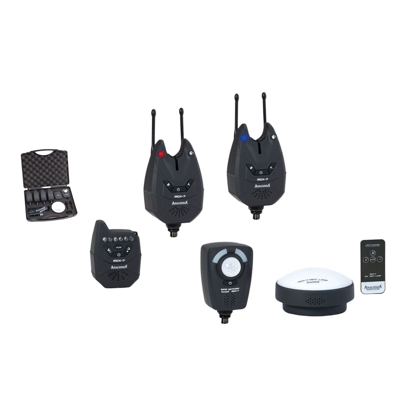 elektronischer Bissanzeiger Anaconda Nighthawk MGX-7 Set 2+1+1+1 Multicolor - Bissanzeiger Set