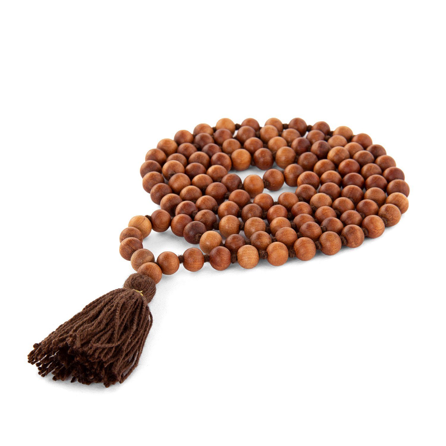 bodhi Perlenkette Mala Yoga Kette mit Sandelholz-Duft, farbige Quaste, 108 günstig online kaufen