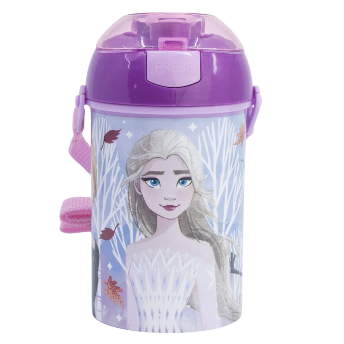 Storline Trinkflasche Disney Frozen Kinder 450 ml Pop-Up Flasche mit Druckknopfdeckel