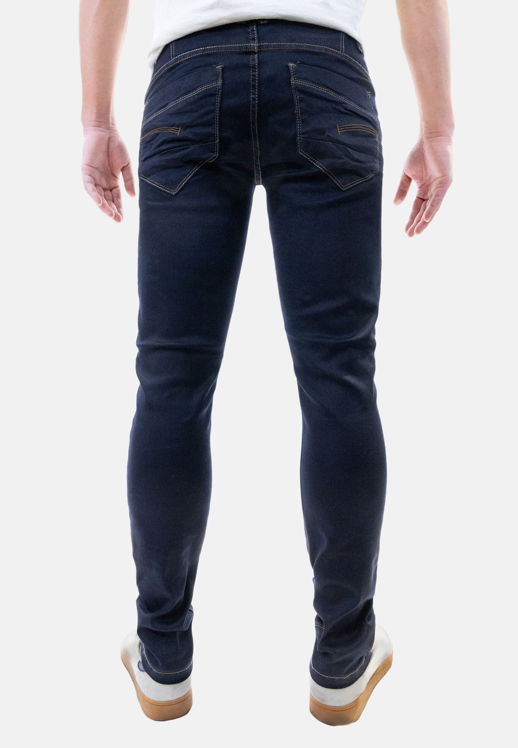 Jaylvis Regular-fit-Jeans Fein Jeans Twill Denim Design-Falten und Kontrast günstig online kaufen