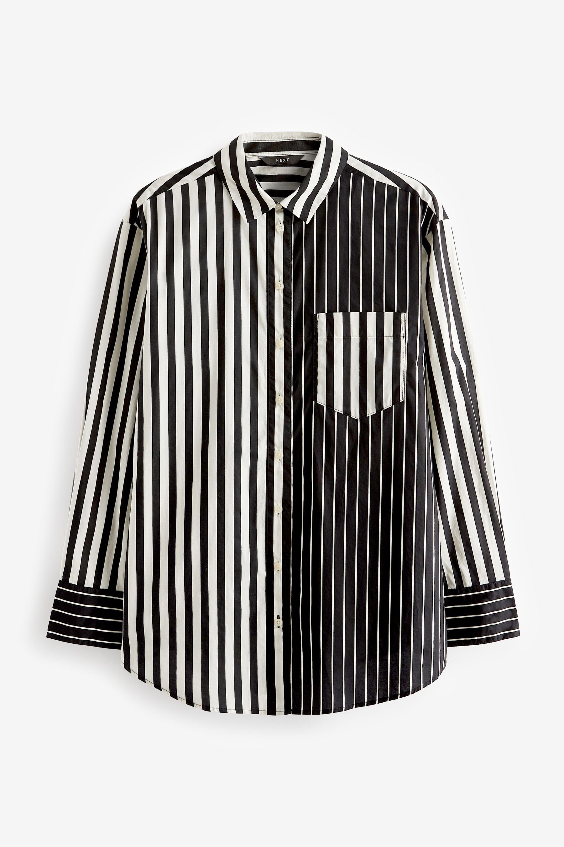 Langarmhemd Oversized-Langarmhemd aus Baumwolle