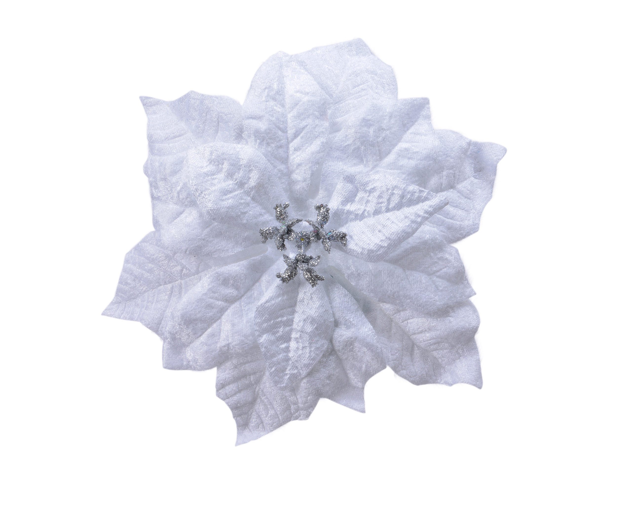 Kunstblume, Kaemingk, Weihnachtsstern am Clip 26cm 1 Stück Weiß