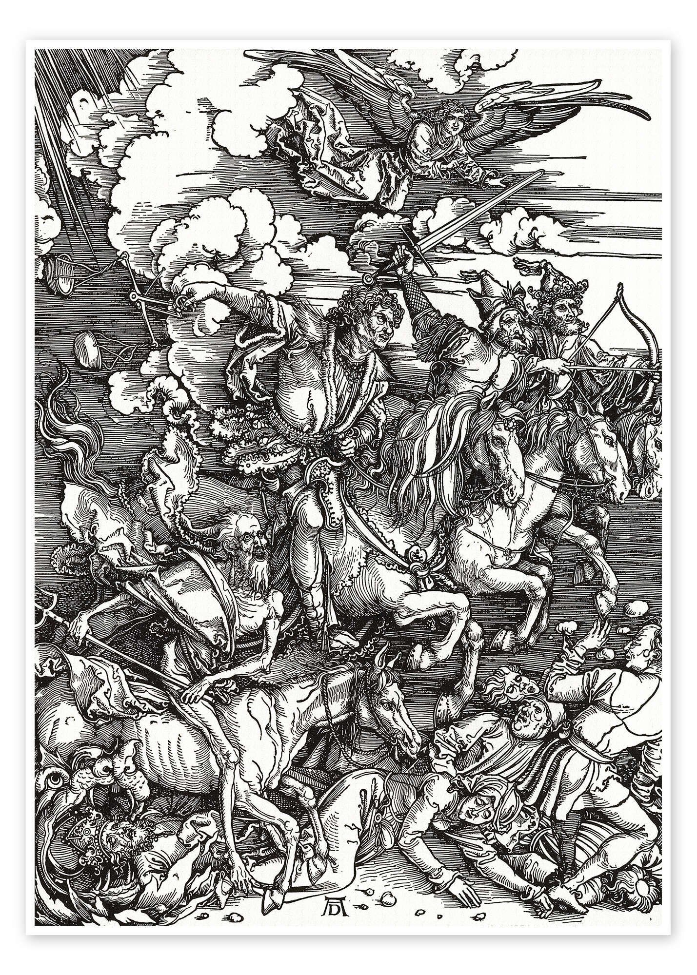 Posterlounge Wandbild Die vier apokalyptischen Reiter, Albrecht Dürer, erhältlich als Poster, Leinwandbild, Wandsticker oder Acrylglasbild