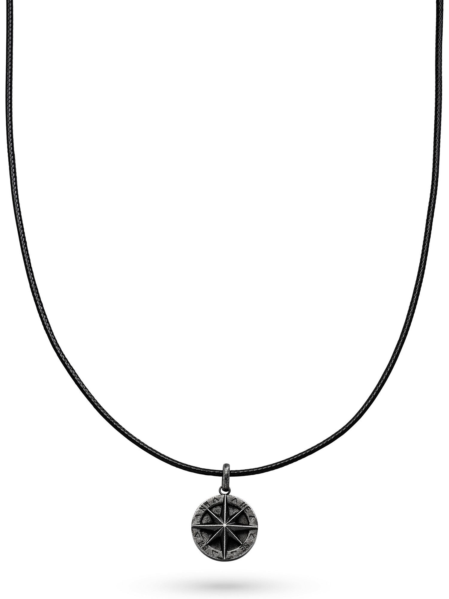 s.Oliver Silberkette S.Oliver Herren-Kette Edelstahl, Leder
