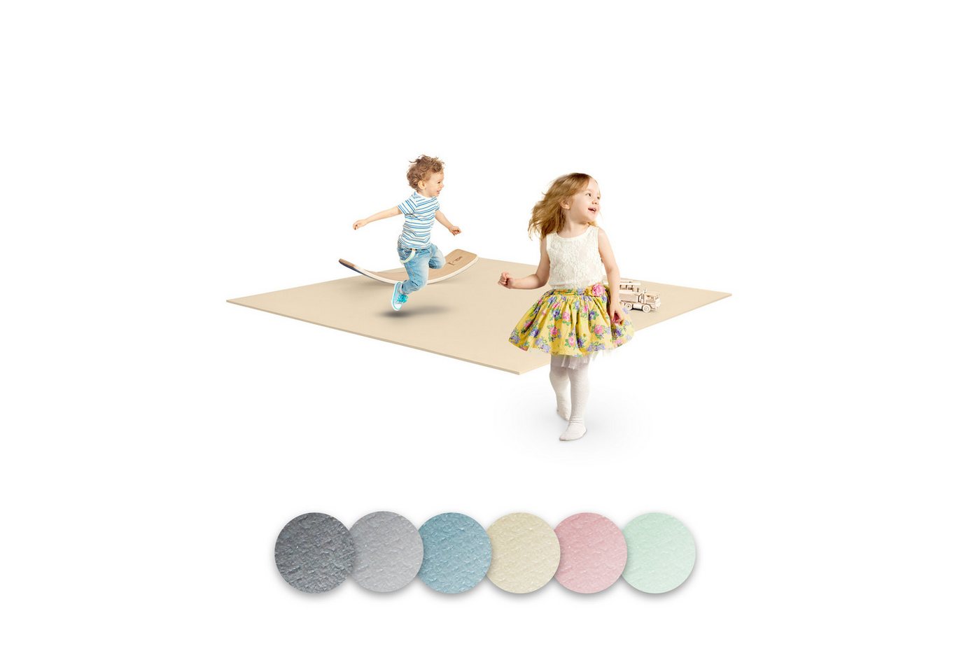 Ehrenkind Spielmatte Krabbelmatte Pro, rutschfeste Babymatte, Spielmatte (Exzellenter Schutz beim Spielen & Toben, Warm, isolierend & weich, 160x160 cm), Extra dick und soft, Made in Germany, Oeko-Tex 100, Spielmatte Baby