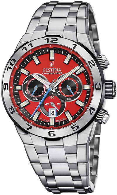 Festina Chronograph Chrono Bike 2024, Armbanduhr, Quarzuhr, Herrenuhr, Stoppfunktion