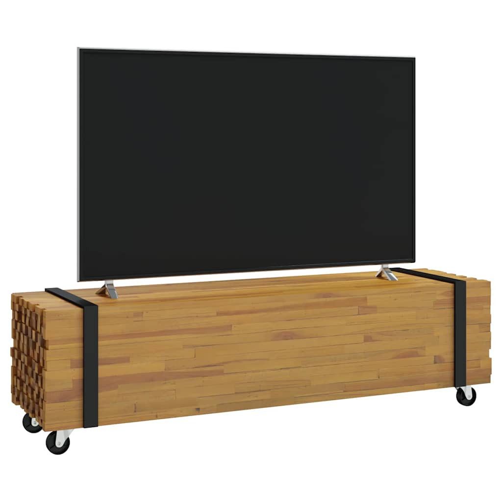vidaXL TV-Schrank TV-Ständer Braun 110 x 30 x 30 cm Massivholz (1-St)