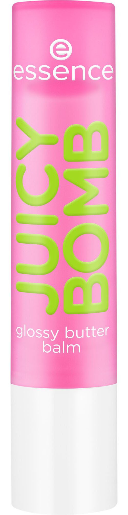 Essence Lippenbalsam JUICY BOMB GLOSSY BUTTER BALM, 3-tlg., für weiche, glänzende Lippen