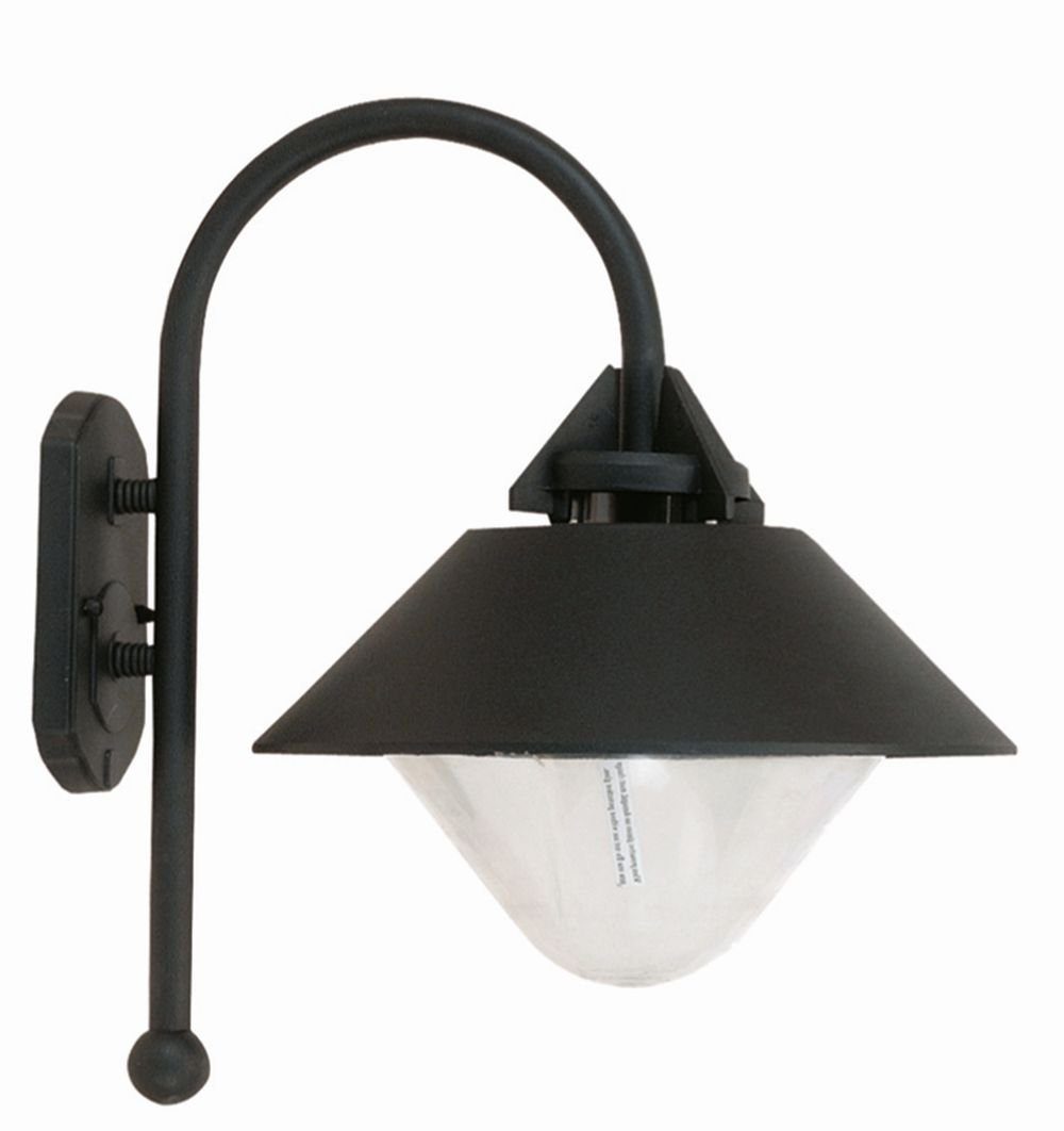 Licht-Erlebnisse Außen-Wandleuchte KAILIDA, ohne Leuchtmittel, Wandlampe außen Aluminium IP44 E27 in Schwarz Rustikal Außenlampe