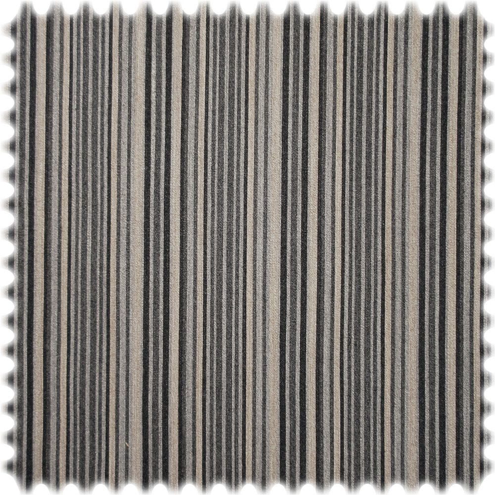 Heiro Stoff AKTION Streifen Wollstoff Amir Schwarz / Grau / Beige, Polsterstoff Meterware - Breite:140 cm