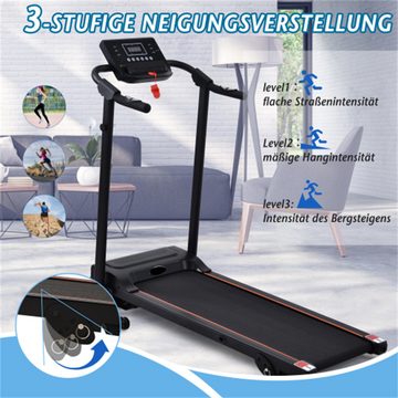 Mia&Coco Laufband Fitness Treadmill with LED Display 1-12 KM/H 12 Programs Phone Holder, Mit LED-Anzeige