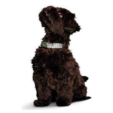 Hunter Tierbedarf Hunde-Halsband Halsband Convenience Reflect Glow weiß mit reflektierenden Leo Muster