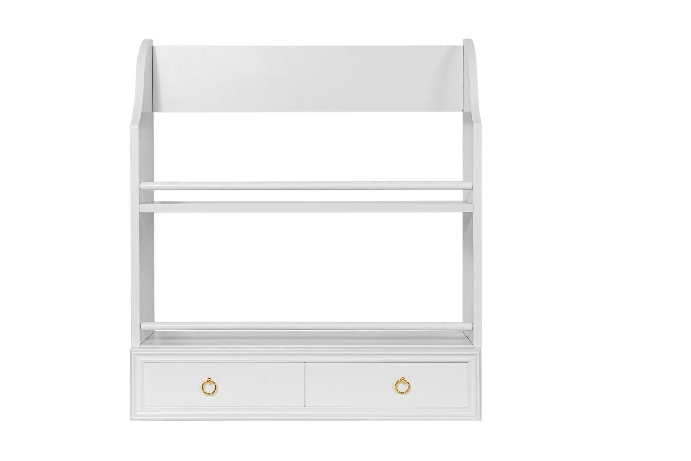Raumhirsch Furniture Wandregal Royal Timeless White – Regal mit Schublade & königlichem Design