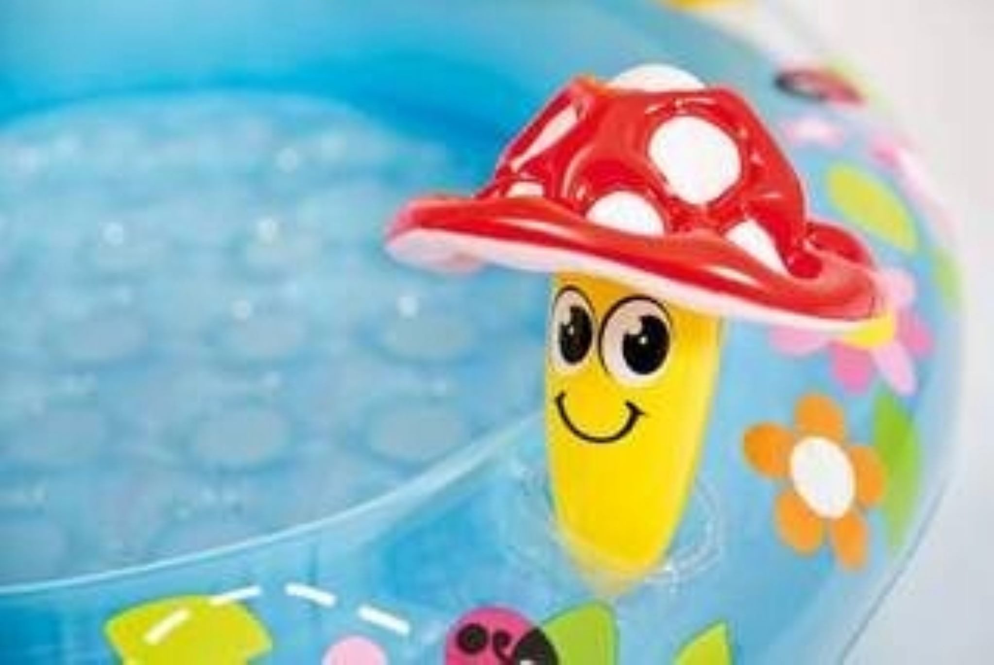 Festivalartikel Schwimmbecken Aufblasbarer Kinderpool Pilz mit Sonnenschutz - Ideal für Kleinkinder