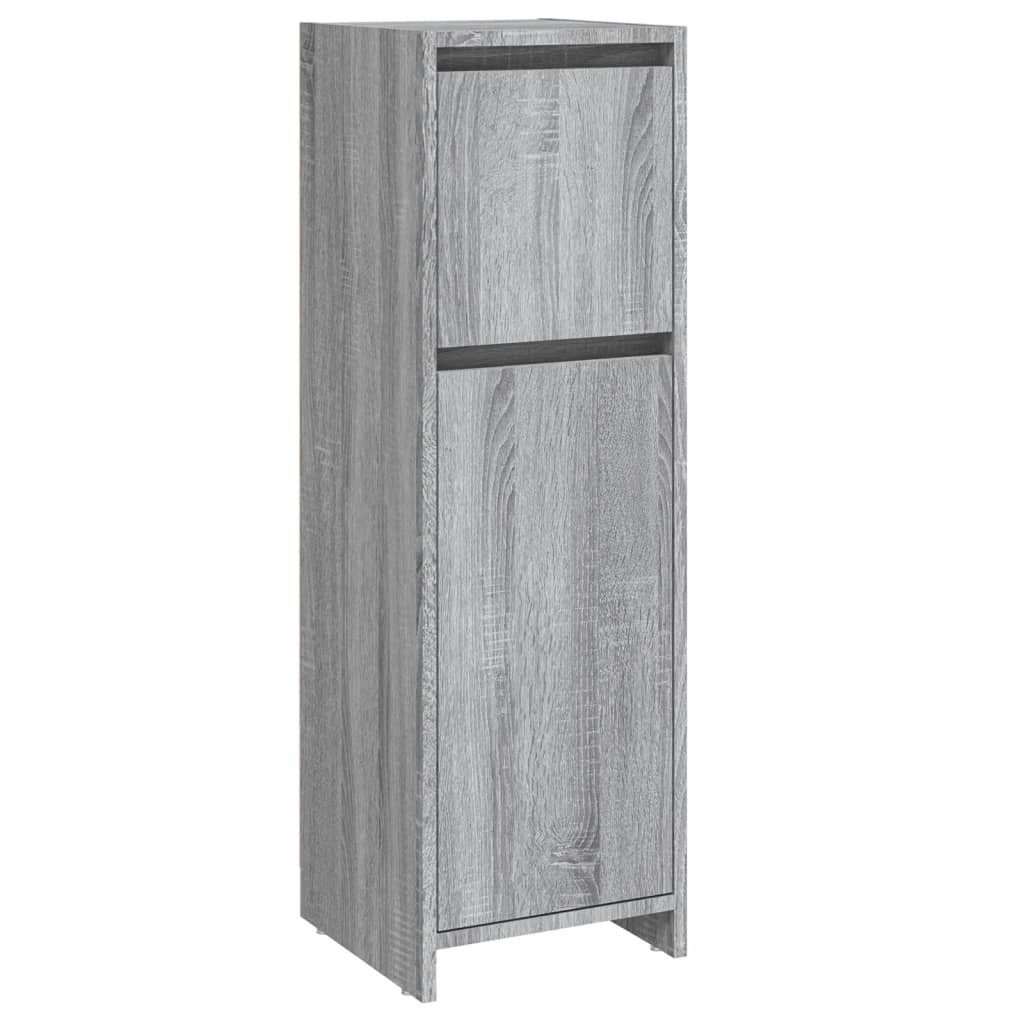 vidaXL Badkommode, Badschrank Grau Sonoma 30x30x95 cm Holzwerkstoff