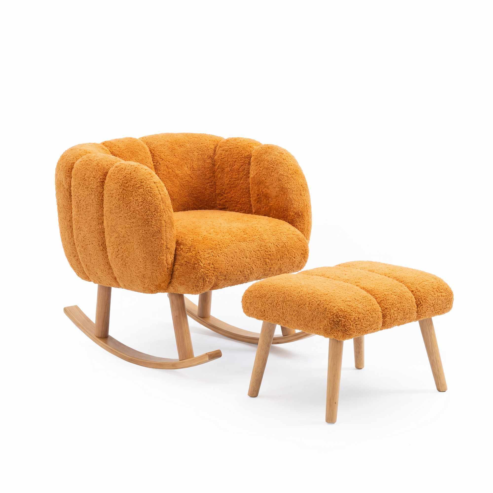 Skye Decor Schaukelstuhl Lotus Schaukelstuhl-Pouf-Set (Set, 2 St), 2-teiliges Set