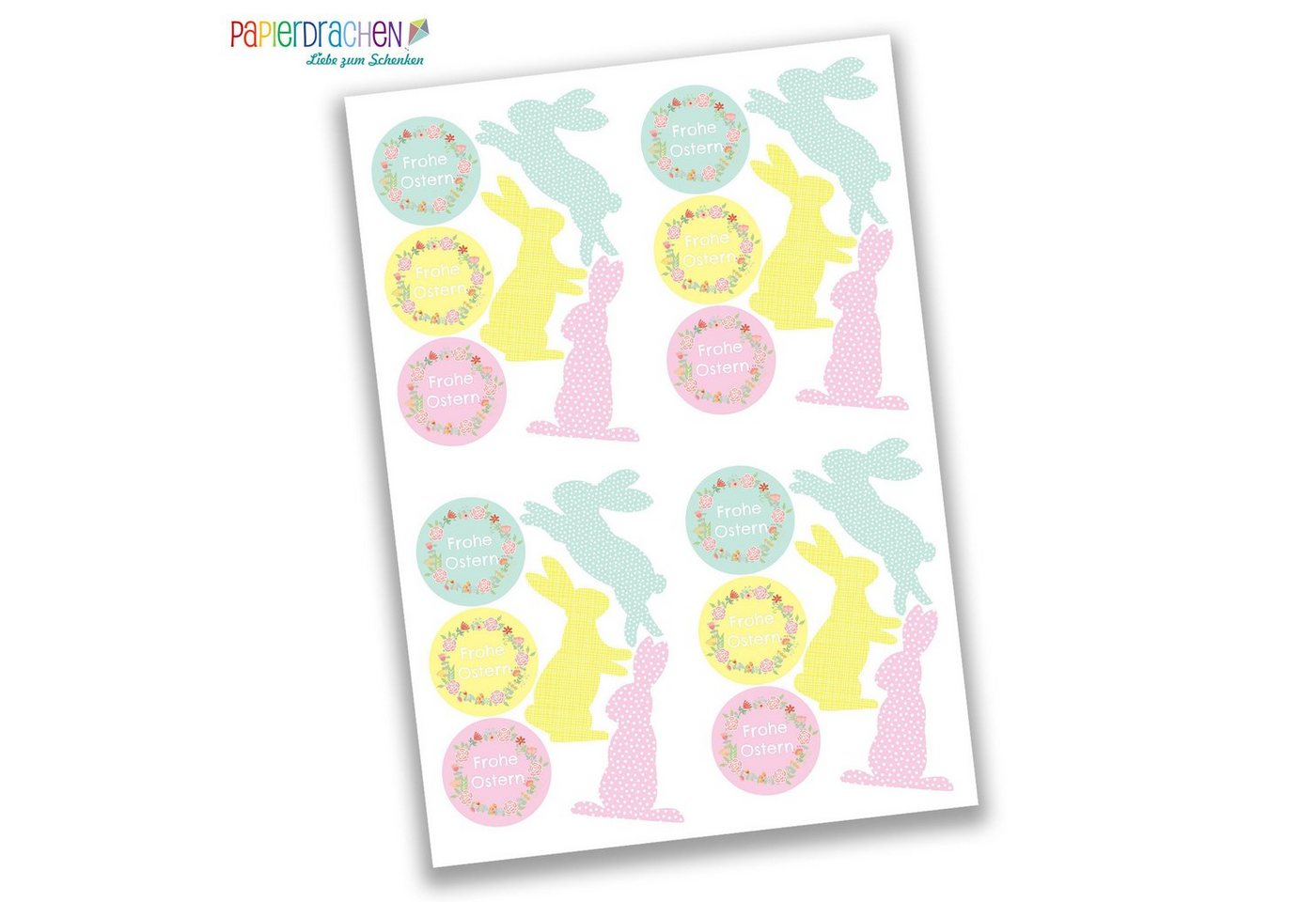Thumbnail - PAPIERDRACHEN Sticker Osteraufkleber - zum Verzieren und Gestalten