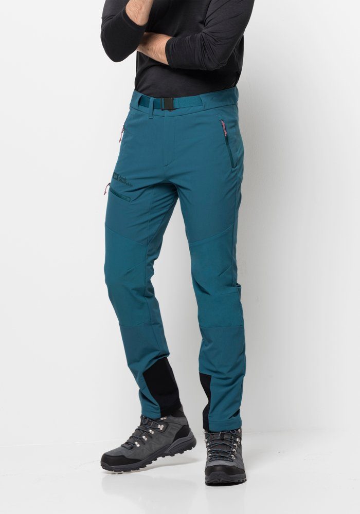 M Softshellhose blue-coral Jack PANTS Wolfskin ZIEGSPITZ