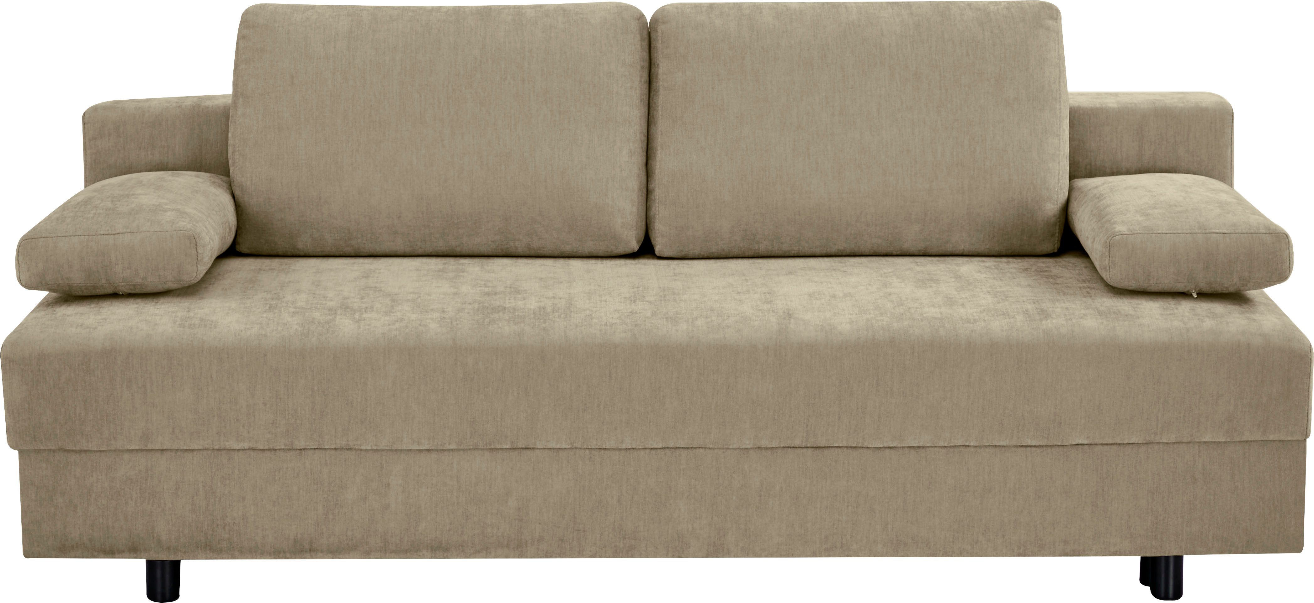 OTTO home Schlafsofa ONNIKO, Breite: 192 cm, Liegefläche 121x192 cm, Feinstruktur-Bezug, mit Bettfunktion & Bettkasten