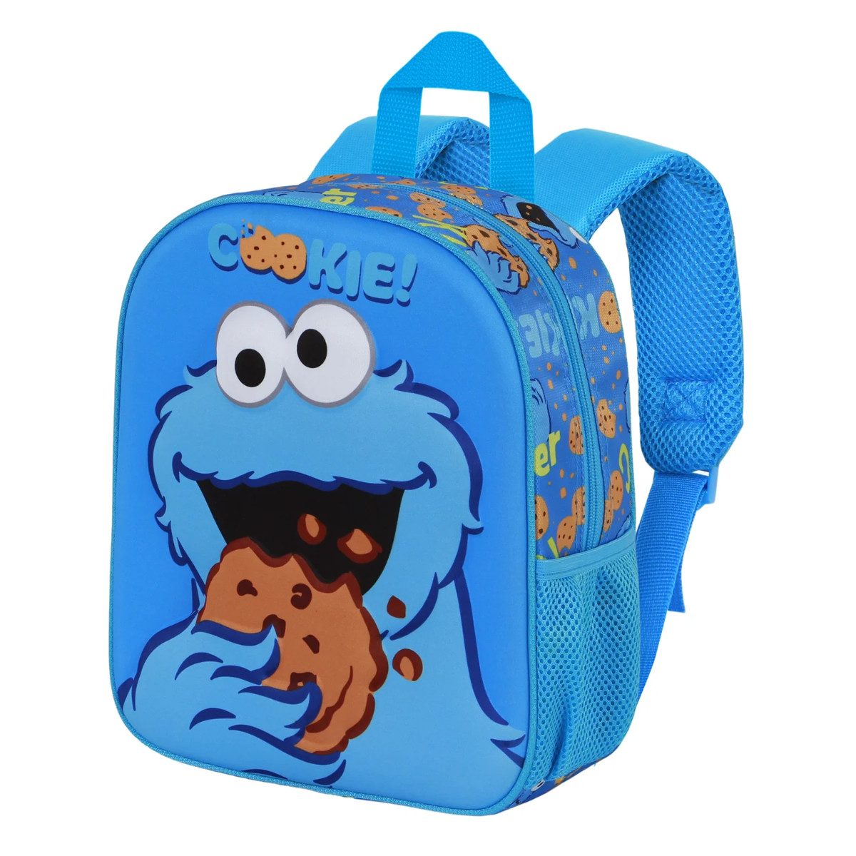 Karactermania Rucksack Sesame Street Cookie Monster Blau 3D Kita Tasche Vorschule