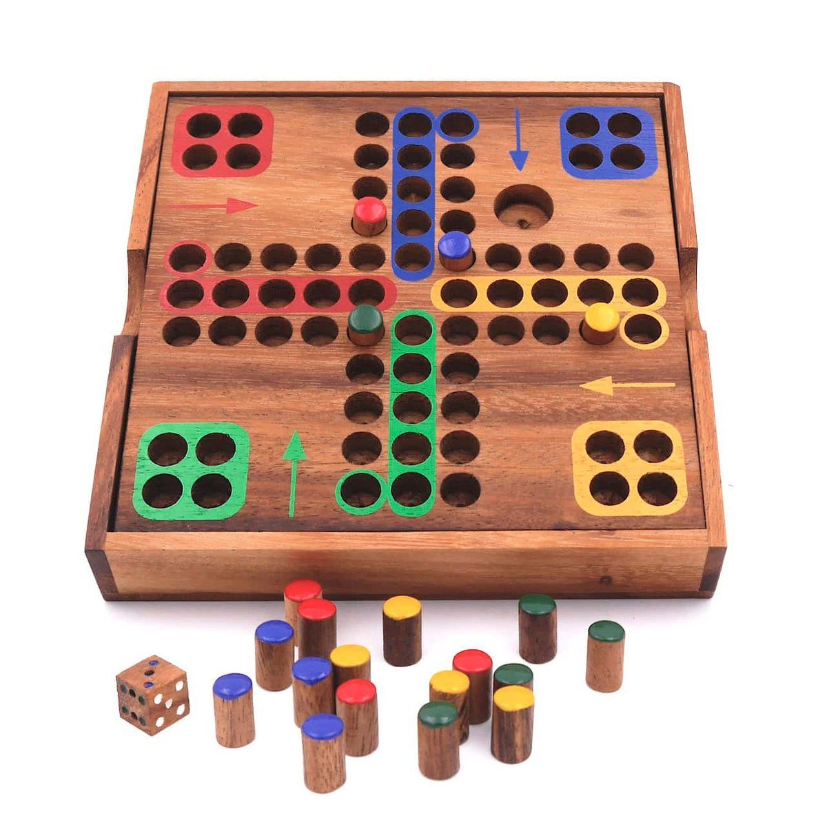 ROMBOL Denkspiele für Ludo Holzspiel Würfelspiel die Familie, - ganze spannende Brettspiel Spiel, Das