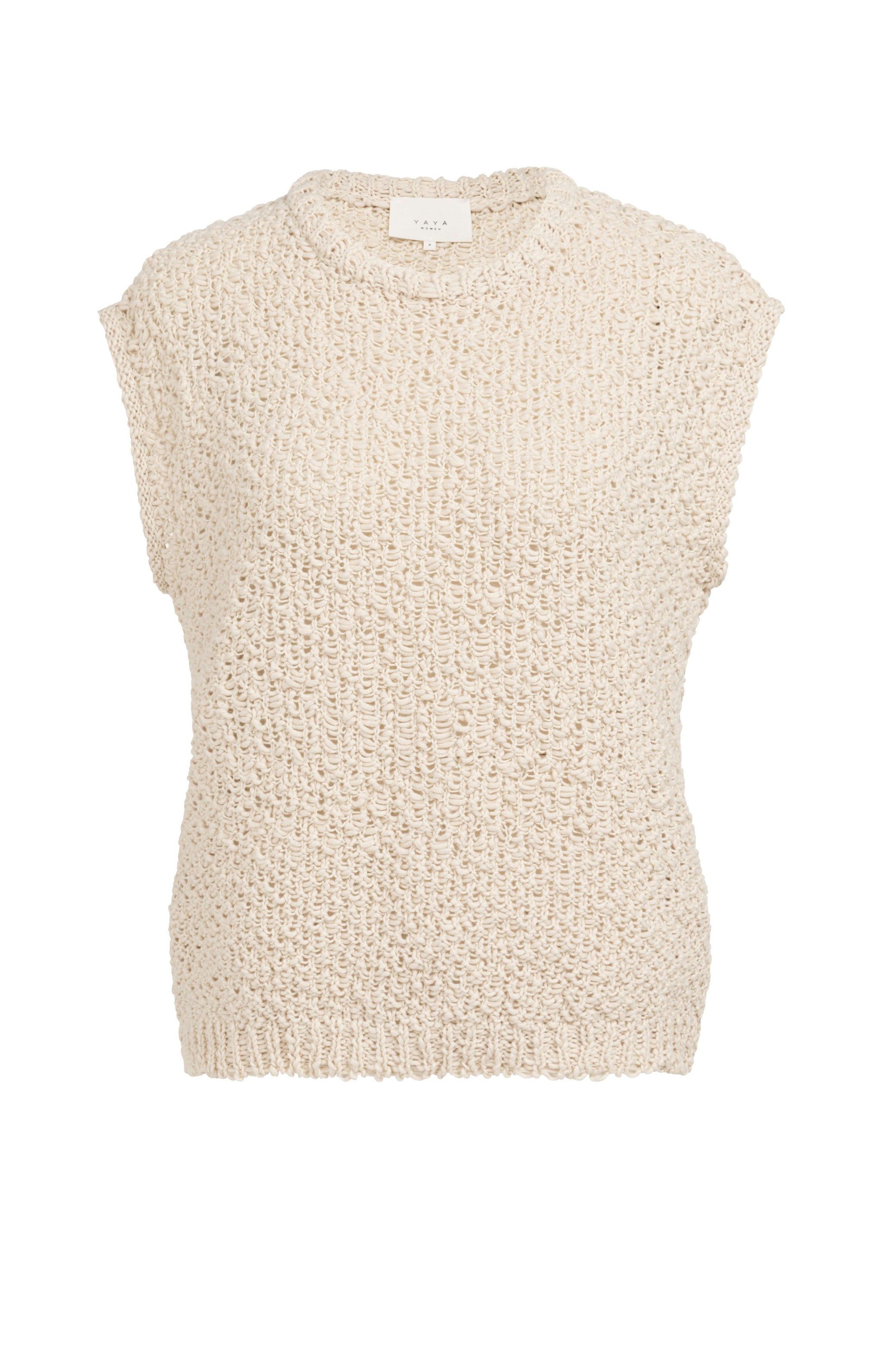 YAYA Sweatjacke Ärmelloser Pullover
