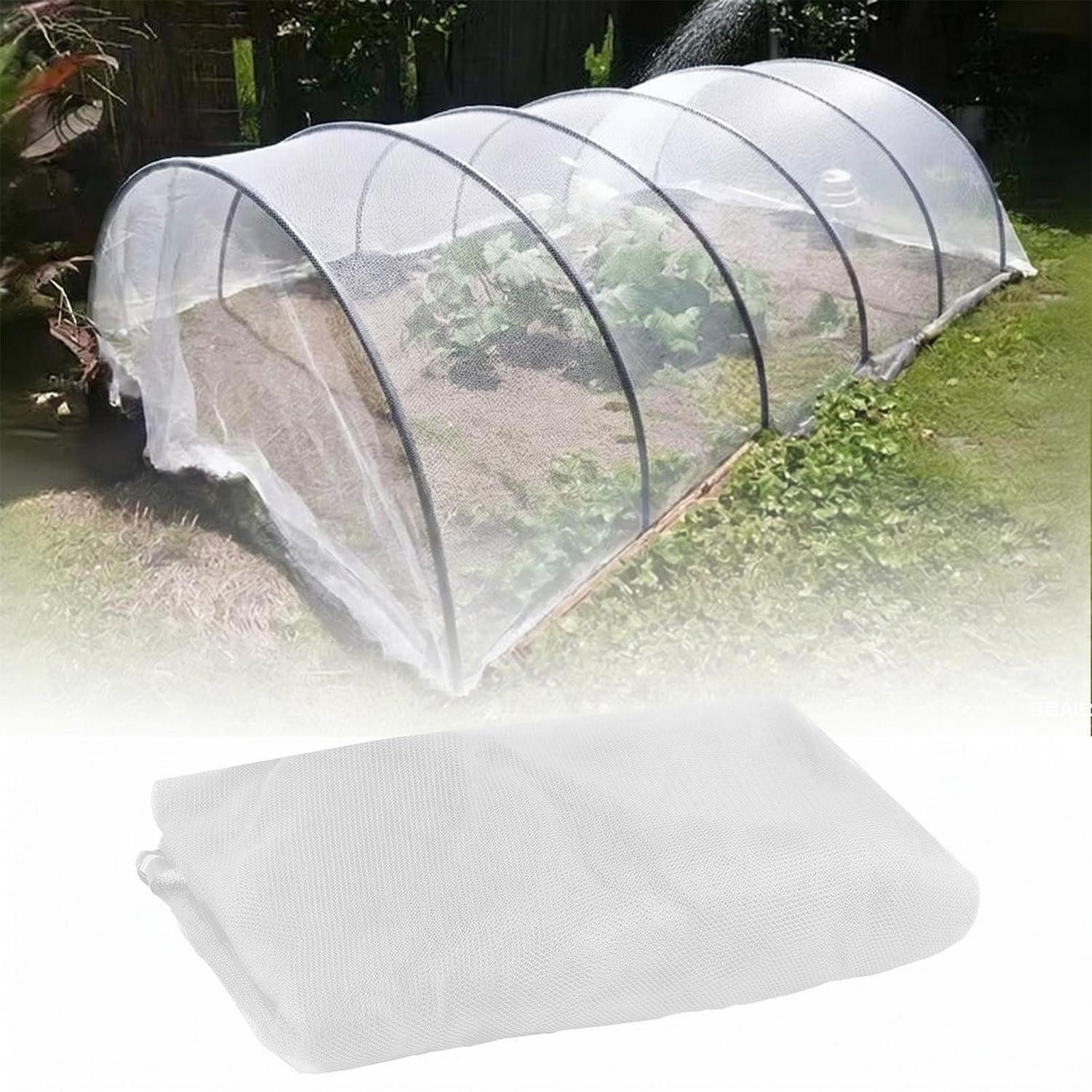 LuxusKollektion Schutznetz Gartenschutznetz 6x2.4m Feinmaschig Weiß, BxL: 2.4x6 m