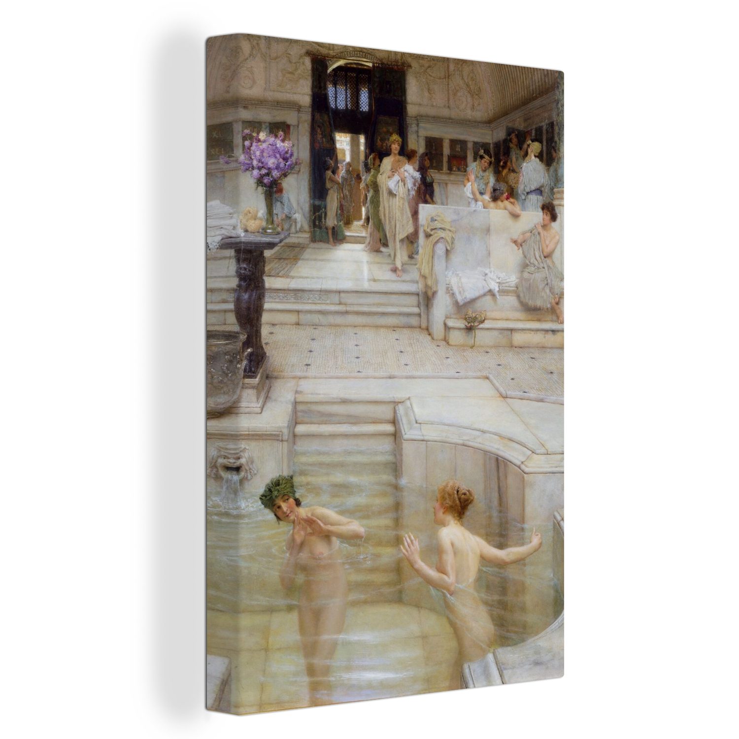 OneMillionCanvasses® Leinwandbild Ein beliebter Brauch - Lawrence Alma Tadema, (1 St), Leinwandbild fertig bespannt inkl. Zackenaufhänger, Gemälde, 20x30 cm