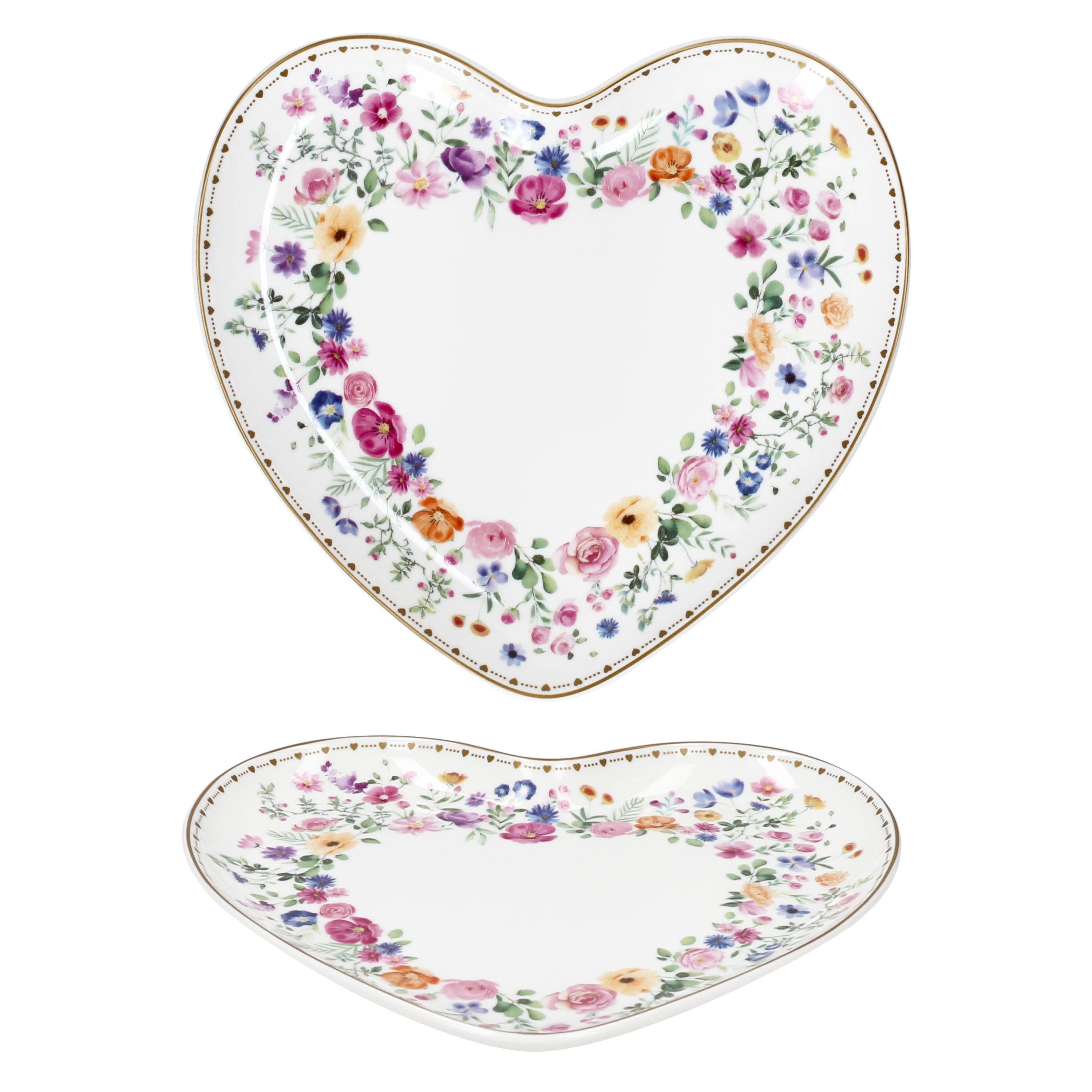 MamboCat Servierplatte MamboCat Mon Amour Servierplatte Herzform Porzellan Teller groß Kuchen, Porzellan