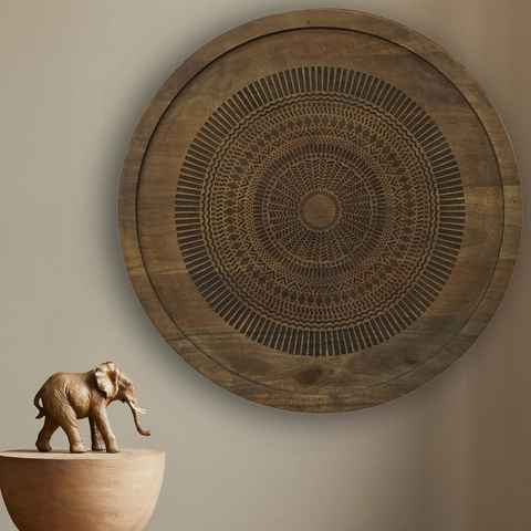 Marrakesch Orient & Mediterran Interior Wandbild Wandbild Wanddeko Holz 60cm gross Ornament Astus Dekoration, (1 St)