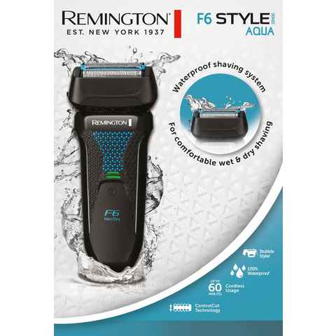 Remington Elektrorasierer F6000 Style Wasserdichtes Rasiersystem, Aufsätze: 1, Langhaartrimmer, Nass & Trockenrasur, 100 % wasserdicht, mit 3-Tage-Bart Styler