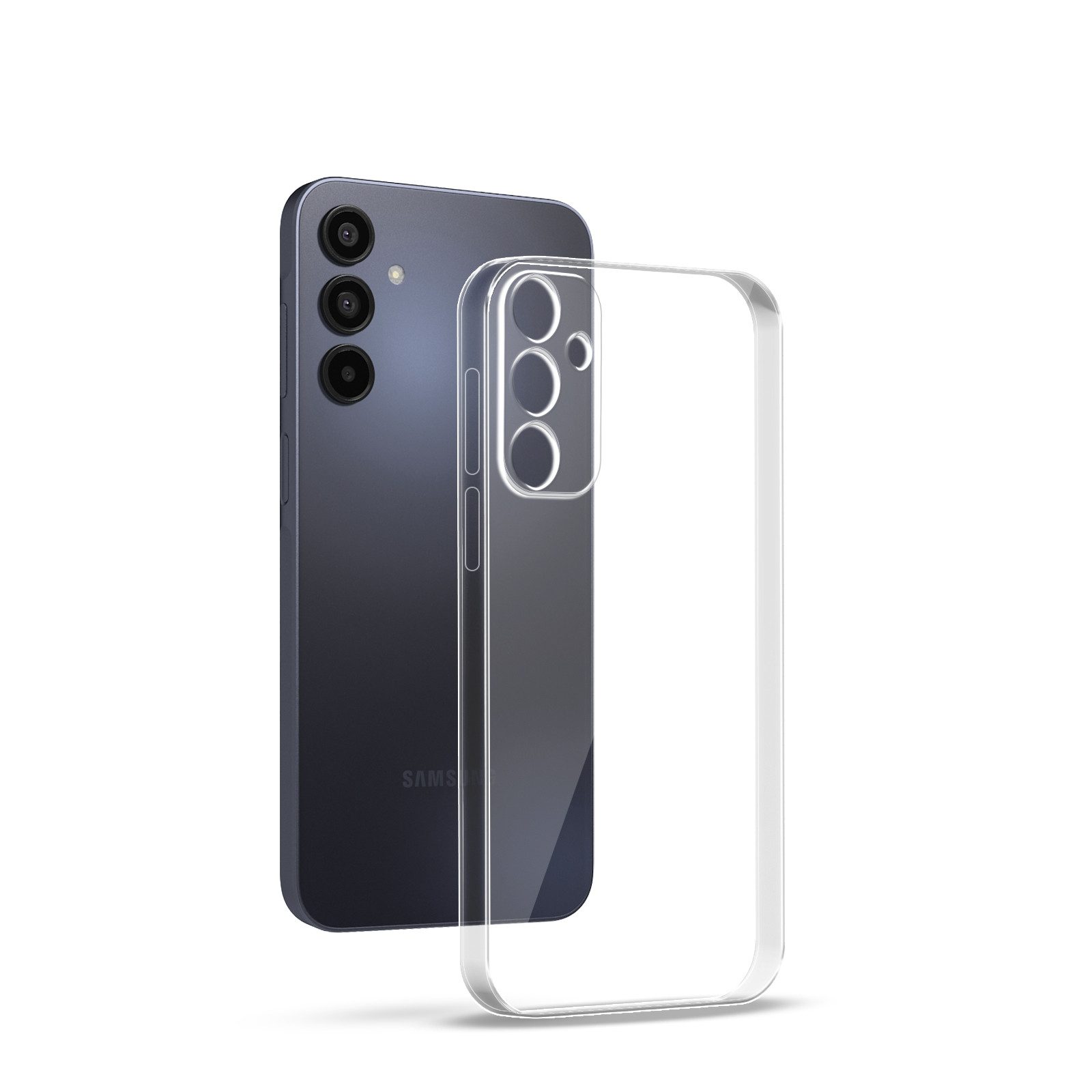 Tec-Expert Handyhülle Handy Hülle Cover für Samsung Galaxy A25 5G 6.5 Zoll, 6.5", Slim Case Bumper Schutzhülle Transparent