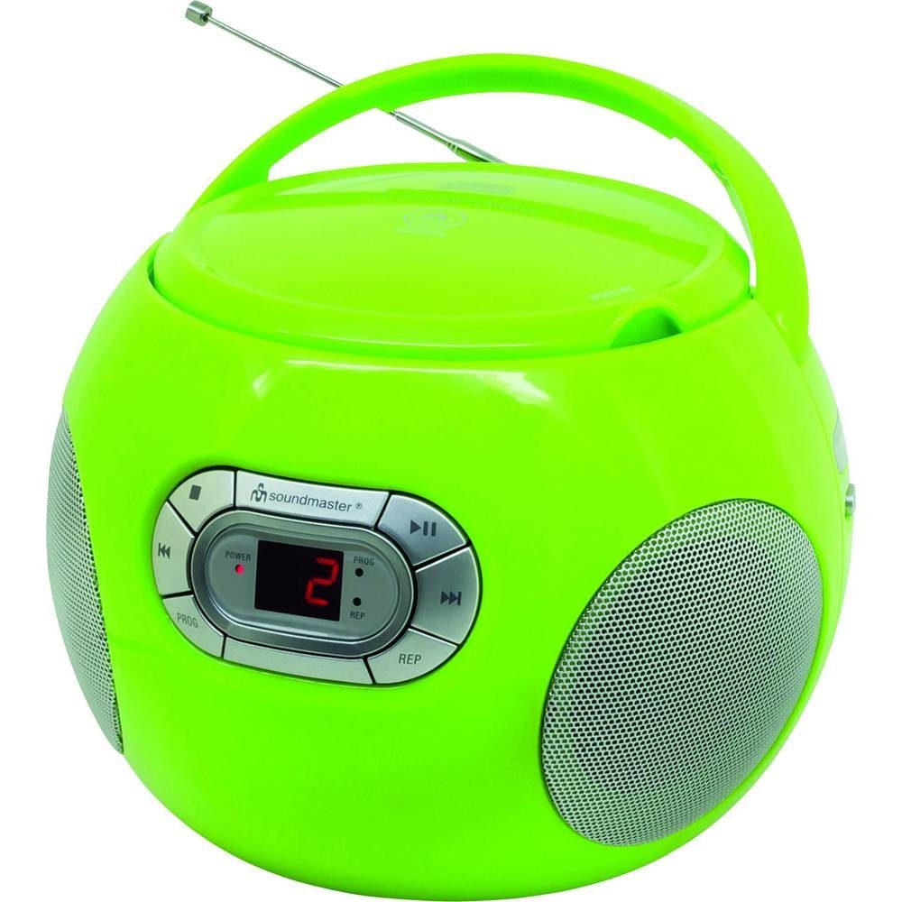 Soundmaster SCD2120GR Boombox tragbares Radio CDPlayer Hörbuch Kinder Senioren Boombox