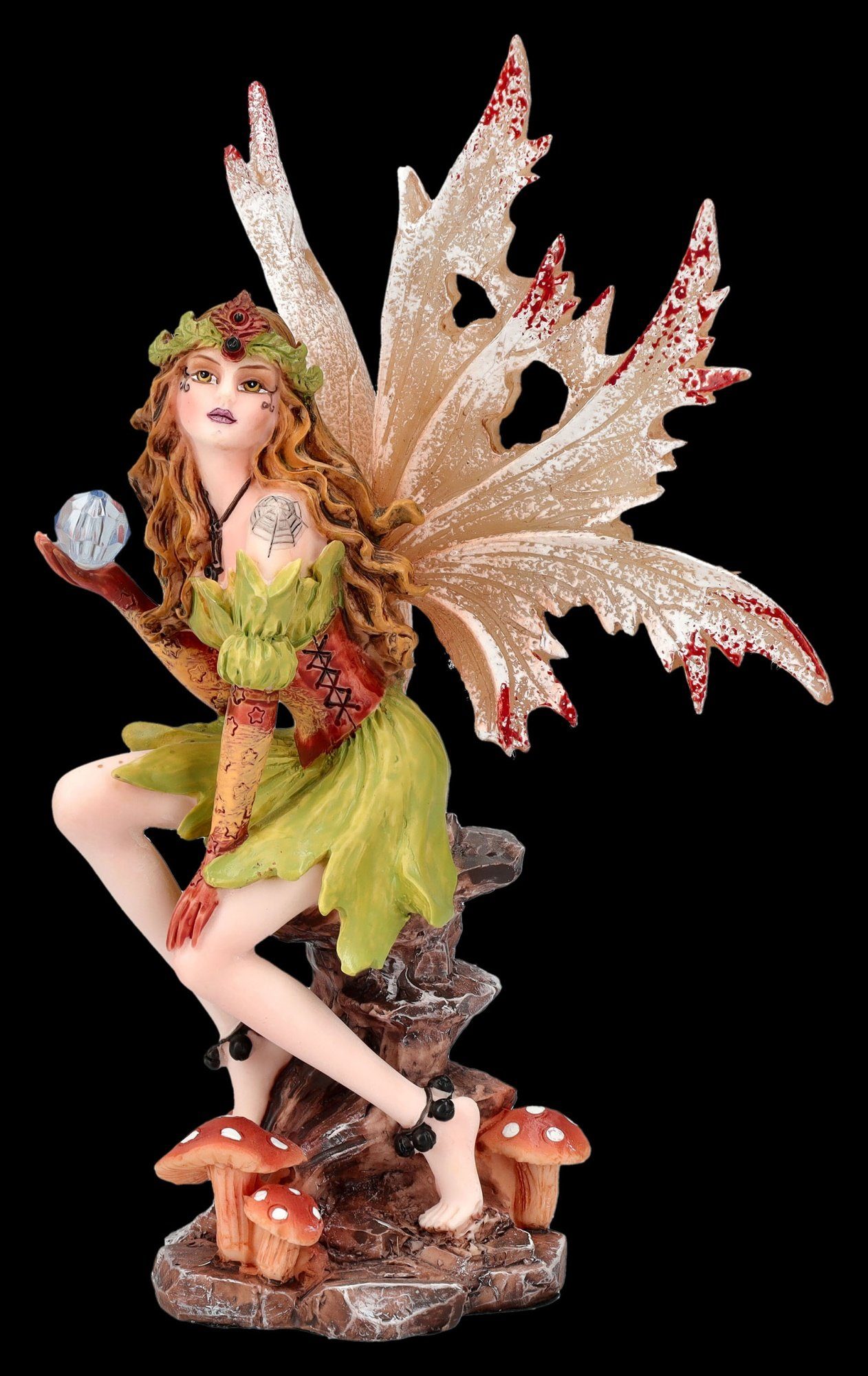 Figuren Shop GmbH Fantasy-Figur Elfen Figur - Herbstliche Elara - Fantasy Dekoration Dekofigur Fee