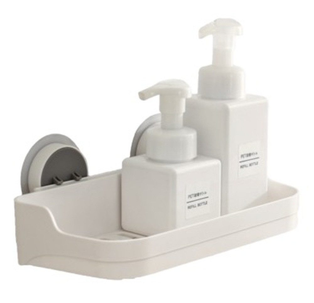 Creliv Duschablage Badorganizer, Selbstklebend, WC-Deckelheber als GRATIS