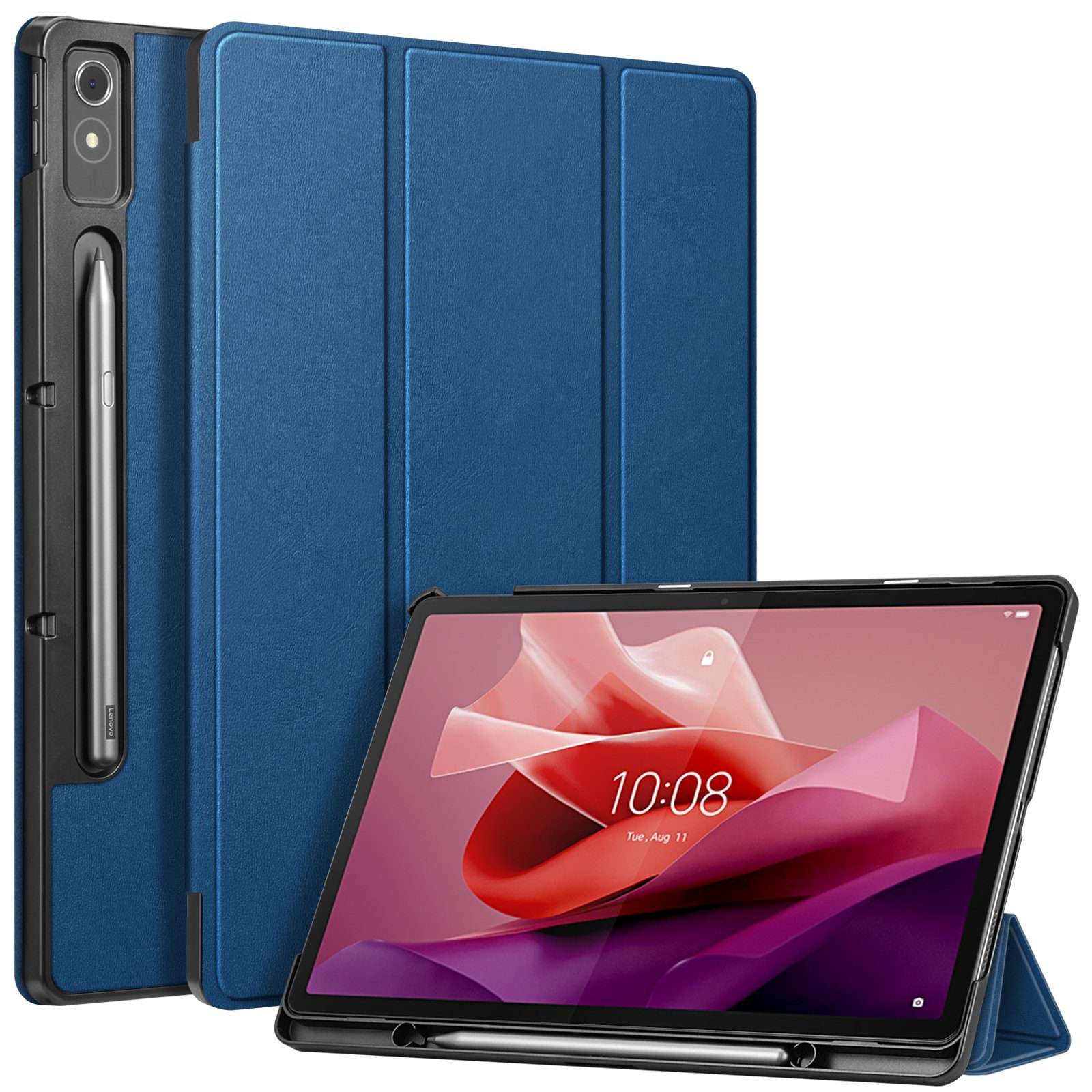 Fintie Tablet-Hülle mit Stifthalter für Lenovo Tab P12 Tablet 12,7" TB370FU 2023, Ultradünne Flip Case Cover mit Auto Schlaf/Wach, Ständer Funktion