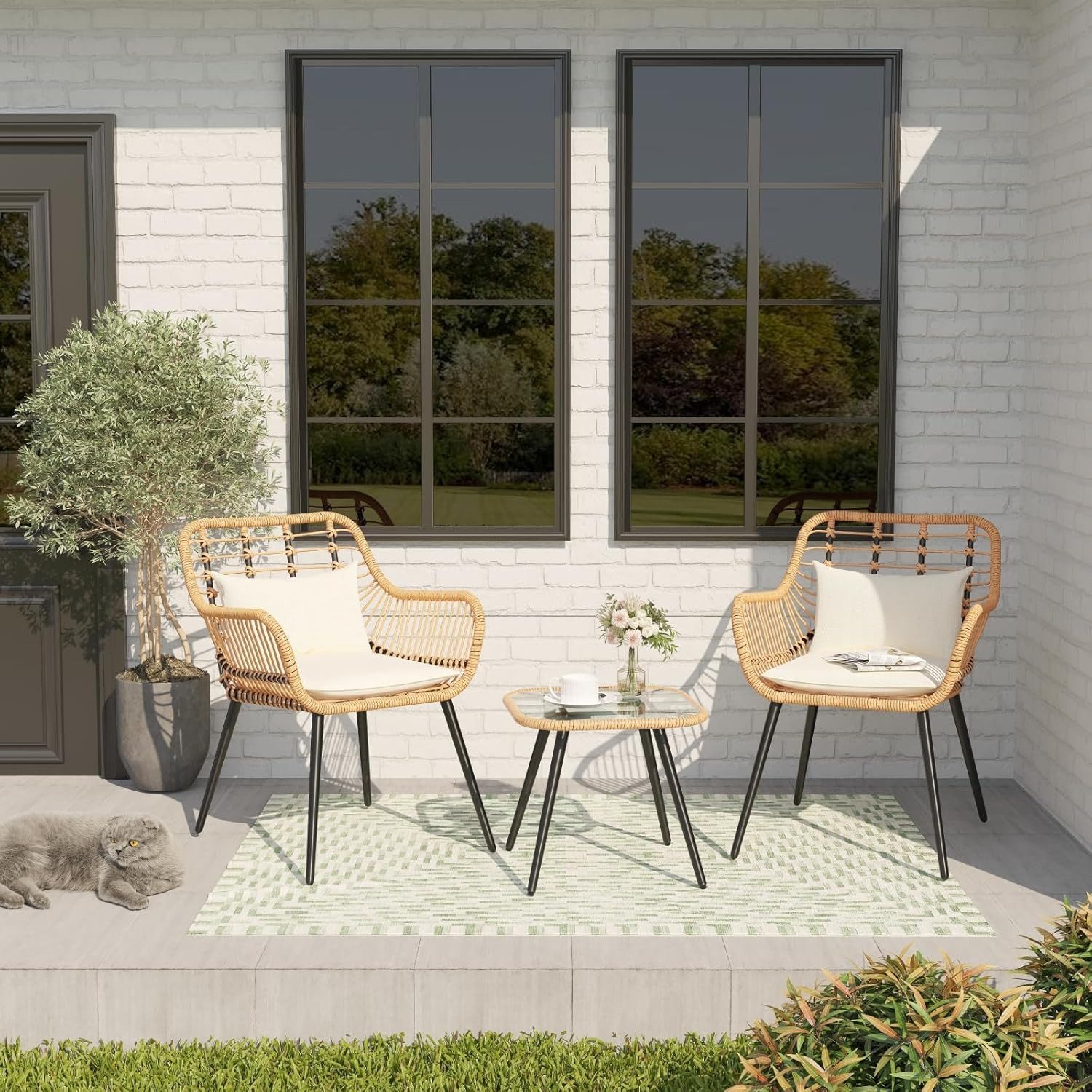 JOIVI Balkonset Bistro-Set, Gartenmöbel-Set, Balkonmöbel-Set für günstig online kaufen