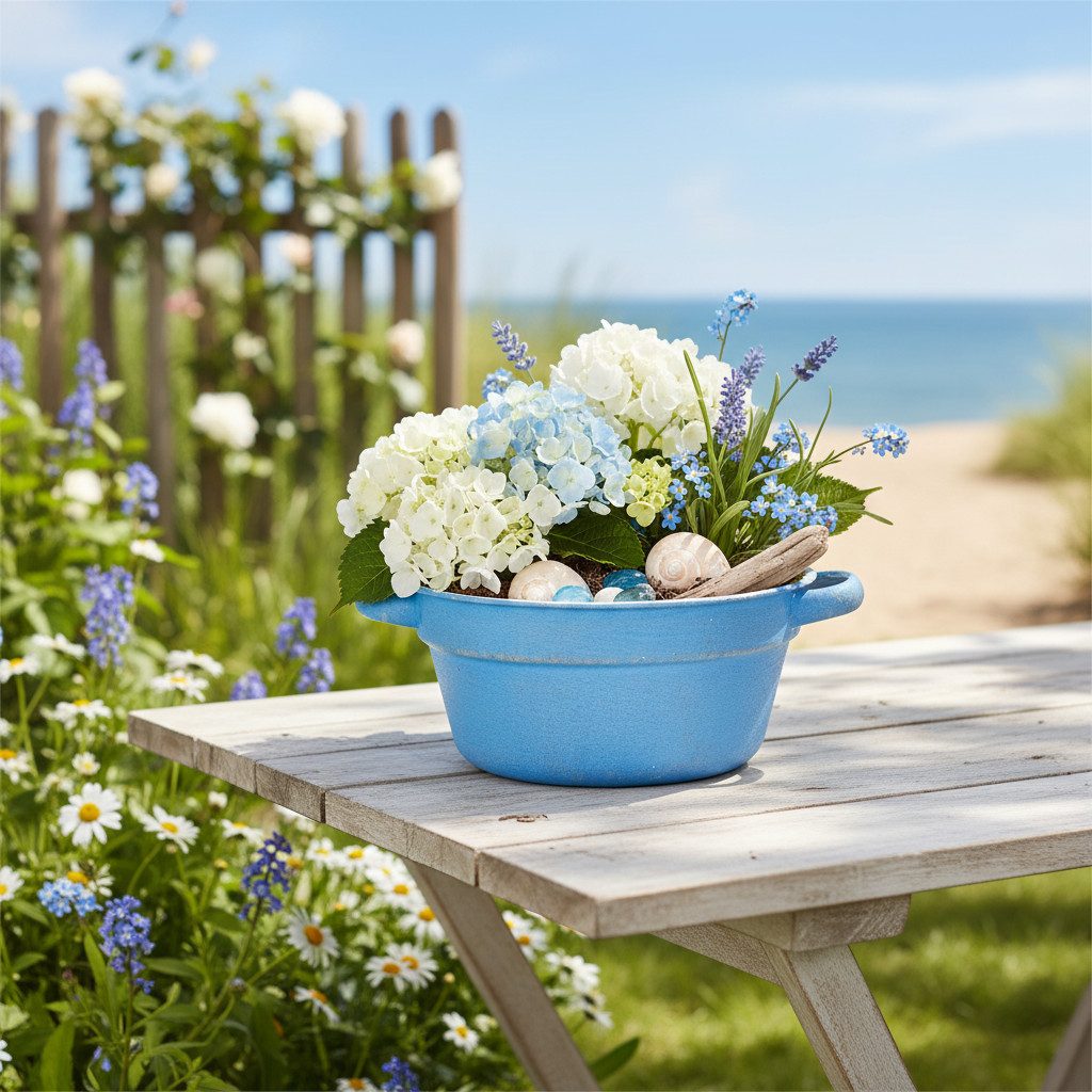 Flor & Decor Import GmbH Übertopf Dekoschale aus Metall im Shabby Chic Stil für Floristik und