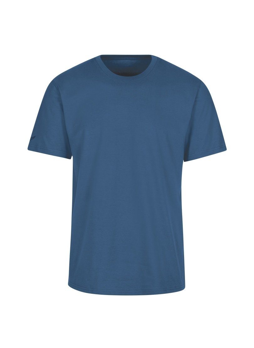 Trigema T-Shirt TRIGEMA T-Shirt aus jeansblau-C2C Biobaumwolle 100